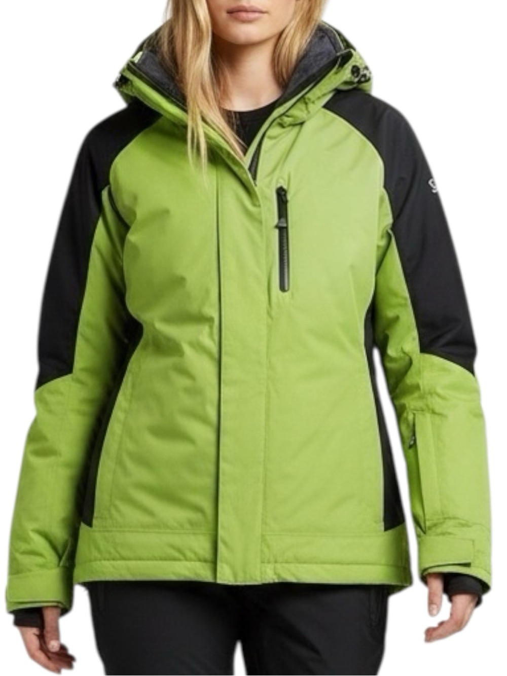 KARBON Waterproof Lime Green / Black Insulated Ski Jacket Size L — FLAW